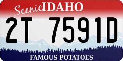 ID license plate 2T7591D