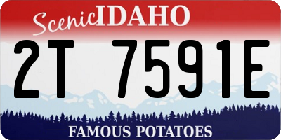 ID license plate 2T7591E