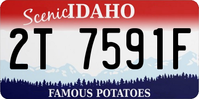 ID license plate 2T7591F