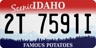 ID license plate 2T7591I