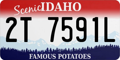 ID license plate 2T7591L