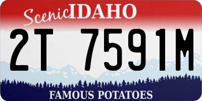ID license plate 2T7591M