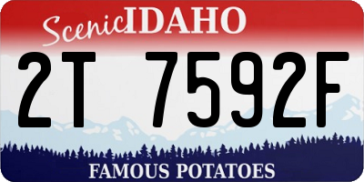 ID license plate 2T7592F