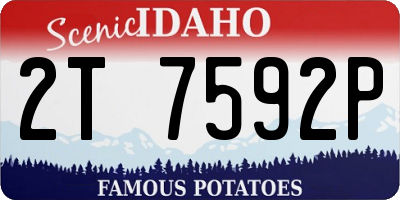 ID license plate 2T7592P