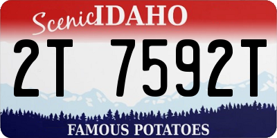 ID license plate 2T7592T