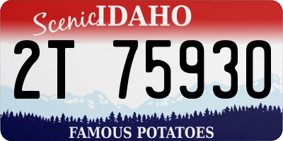 ID license plate 2T7593O
