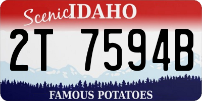 ID license plate 2T7594B