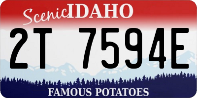 ID license plate 2T7594E