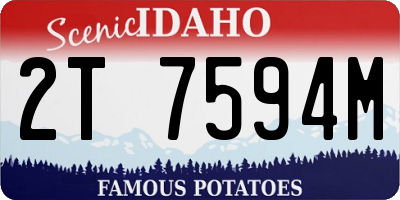 ID license plate 2T7594M