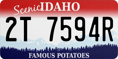 ID license plate 2T7594R