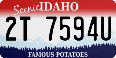 ID license plate 2T7594U