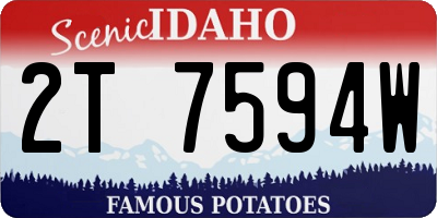 ID license plate 2T7594W