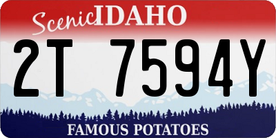 ID license plate 2T7594Y