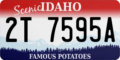 ID license plate 2T7595A