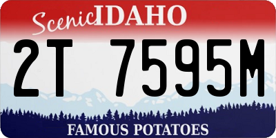 ID license plate 2T7595M