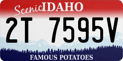 ID license plate 2T7595V