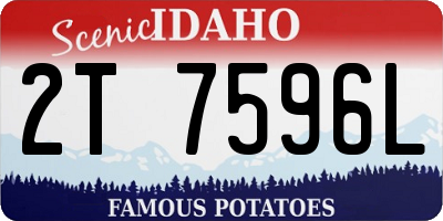 ID license plate 2T7596L