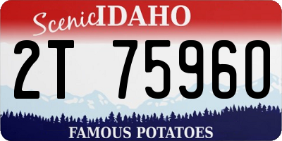ID license plate 2T7596O