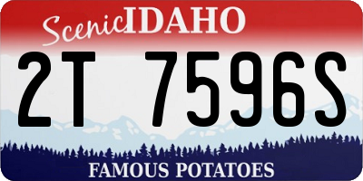 ID license plate 2T7596S