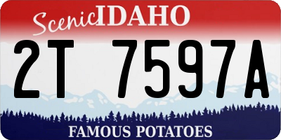 ID license plate 2T7597A