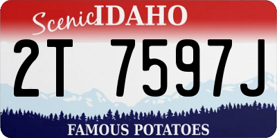 ID license plate 2T7597J