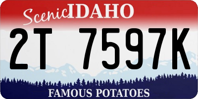 ID license plate 2T7597K