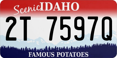 ID license plate 2T7597Q