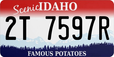 ID license plate 2T7597R