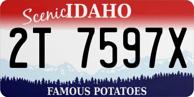 ID license plate 2T7597X