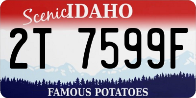 ID license plate 2T7599F