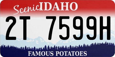 ID license plate 2T7599H
