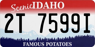 ID license plate 2T7599I