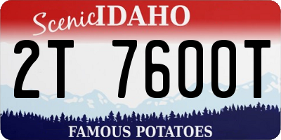 ID license plate 2T7600T