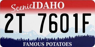 ID license plate 2T7601F