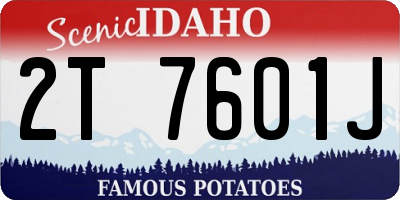 ID license plate 2T7601J