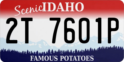 ID license plate 2T7601P