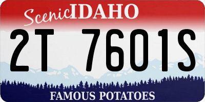 ID license plate 2T7601S