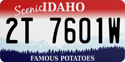 ID license plate 2T7601W