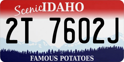 ID license plate 2T7602J