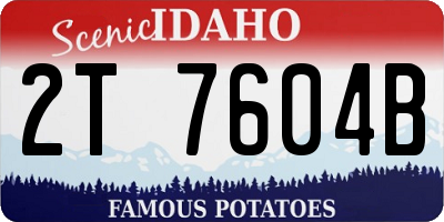 ID license plate 2T7604B
