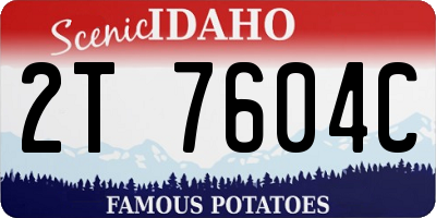 ID license plate 2T7604C