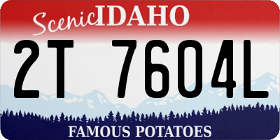 ID license plate 2T7604L