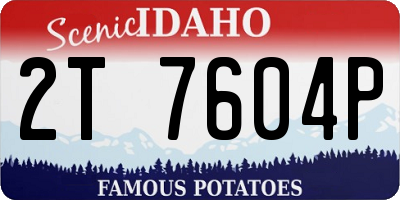 ID license plate 2T7604P