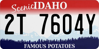 ID license plate 2T7604Y