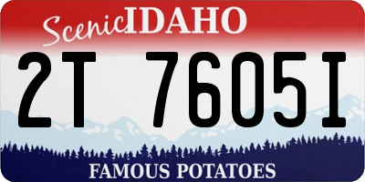 ID license plate 2T7605I