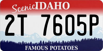 ID license plate 2T7605P