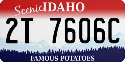 ID license plate 2T7606C