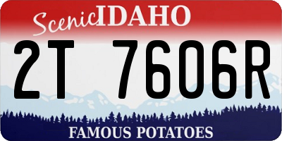 ID license plate 2T7606R