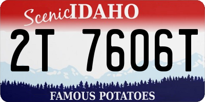 ID license plate 2T7606T