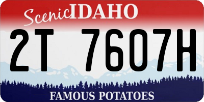 ID license plate 2T7607H
